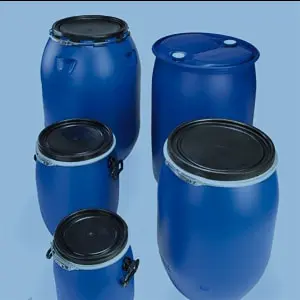 Gefahrgutverpackungen aus Kunststoff von WEDTHOFF: Kunststoff-Deckelfässer, auch mit Spannring