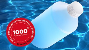 Stabile Kunststoffflaschen Rundflasche 1 Liter 1000ml 500ml kaufen. Ideal für Desinfektionsmittel / Sterillium. Mit div. Verschlüssen. WEDTHOFF Industrieverpackungen