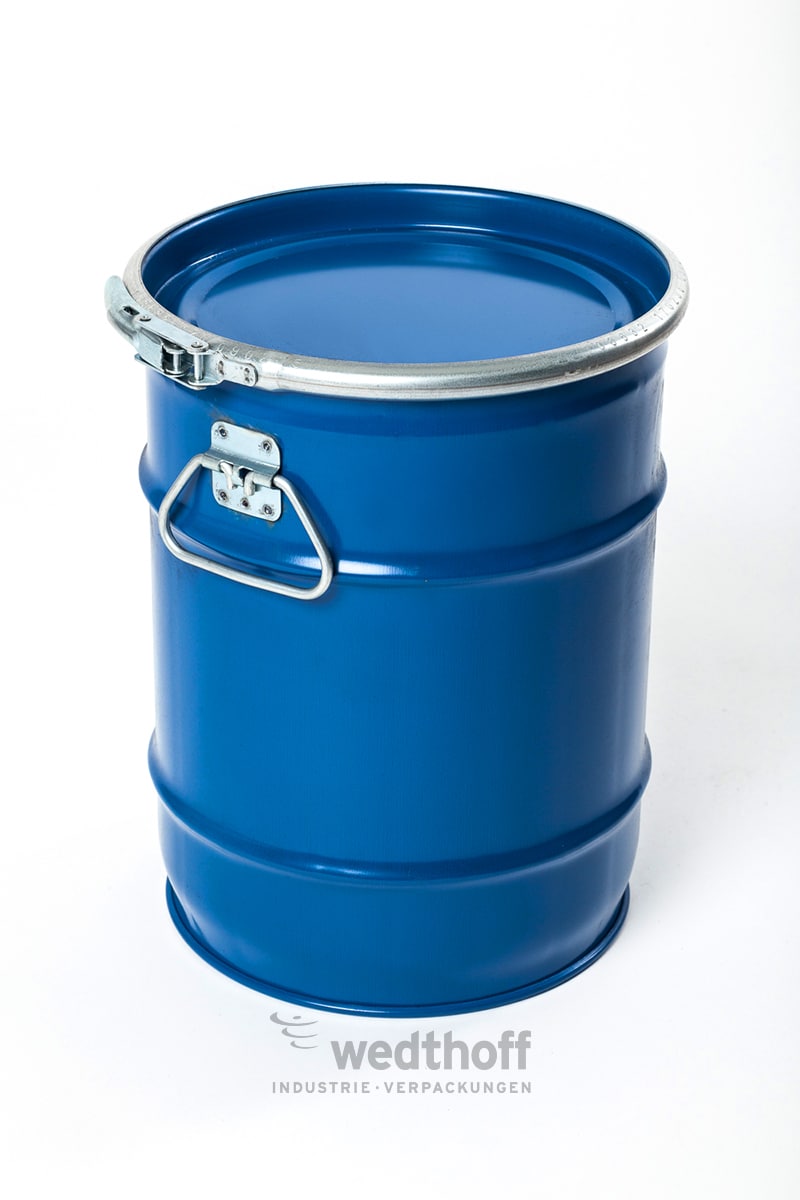 Industrieverpackung Deckelfass mit UN-Gefahrgutzulassung, blau, RAL 5010