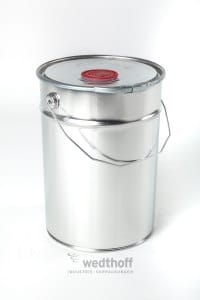 Weißblecheimer mit Deckel, Spannring und Verschluss · 2,5 - 30 Liter · WEDTHOFF Industrieverpackungen