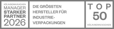 Auszeichnung TOP Partner für Gefahrgutverpackungen + Industrieverpackungen auch 2026.
